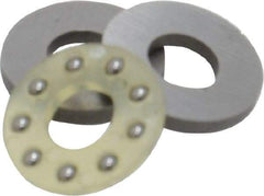 Boston Gear - 3/16" Inside x 7/16" Outside Diam, 3/16" Thick, Alloy Steel Ball Thrust Bearing - Caliber Tooling