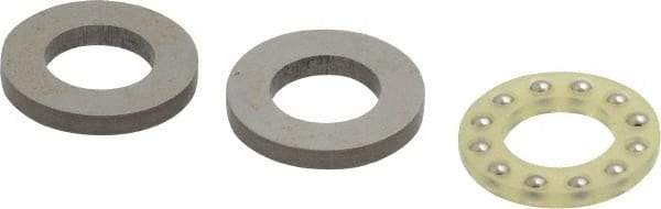 Boston Gear - 3/8" Inside x 11/16" Outside Diam, 9/32" Thick, Alloy Steel Ball Thrust Bearing - Caliber Tooling