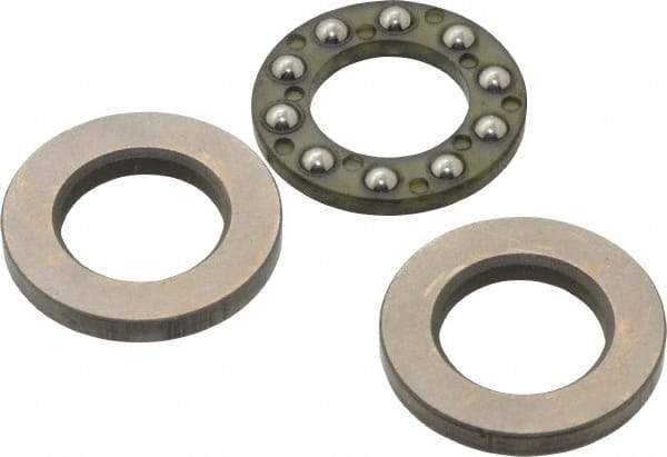 Boston Gear - 1/2" Inside x 7/8" Outside Diam, 3/8" Thick, Stainless Steel Ball Thrust Bearing - Caliber Tooling