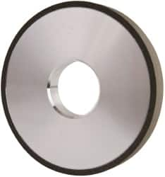 Made in USA - 4" Diam x 1-1/4" Hole x 1/2" Thick, N Hardness, 100 Grit Surface Grinding Wheel - Diamond, Type 1A1, Fine Grade - Caliber Tooling