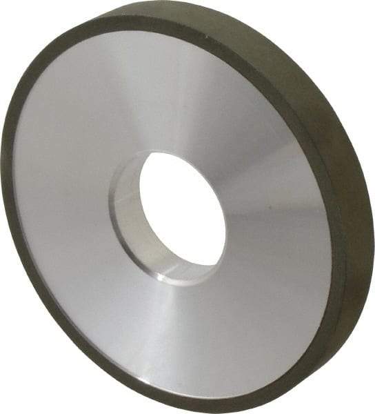 Made in USA - 4" Diam x 1-1/4" Hole x 1/2" Thick, N Hardness, 220 Grit Surface Grinding Wheel - Diamond, Type 1A1, Very Fine Grade - Caliber Tooling