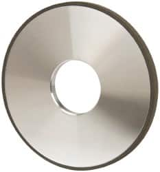 Made in USA - 4" Diam x 1-1/4" Hole x 1/4" Thick, N Hardness, 100 Grit Surface Grinding Wheel - Diamond, Type 1A1, Fine Grade - Caliber Tooling