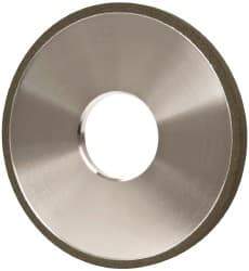 Made in USA - 4" Diam x 1-1/4" Hole x 1/4" Thick, N Hardness, 100 Grit Surface Grinding Wheel - Diamond, Type 1A1, Fine Grade - Caliber Tooling