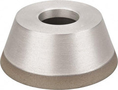 Made in USA - 3-3/4" Diam, 1-1/4" Hole Size, 1-1/2" Overall Thickness, 100 Grit, Type 11 Tool & Cutter Grinding Wheel - Fine Grade, Diamond - Caliber Tooling