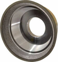 Made in USA - 3-3/4" Diam, 1-1/4" Hole Size, 1-1/2" Overall Thickness, 220 Grit, Type 11 Tool & Cutter Grinding Wheel - Very Fine Grade, Diamond - Caliber Tooling