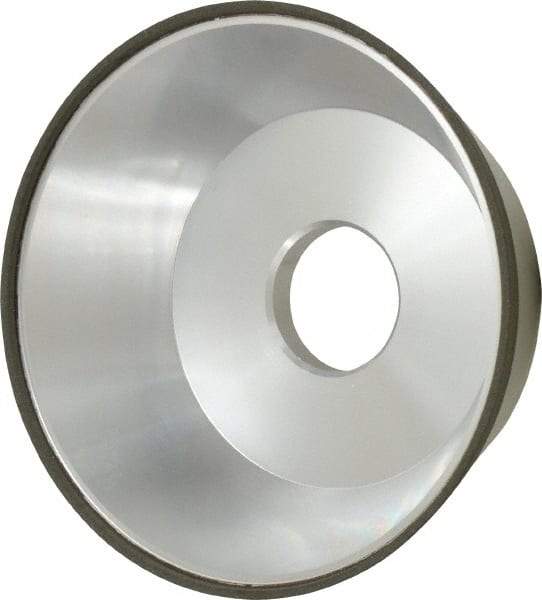 Made in USA - 5" Diam, 1-1/4" Hole Size, 1-3/4" Overall Thickness, 150 Grit, Type 11 Tool & Cutter Grinding Wheel - Very Fine Grade, Diamond - Caliber Tooling