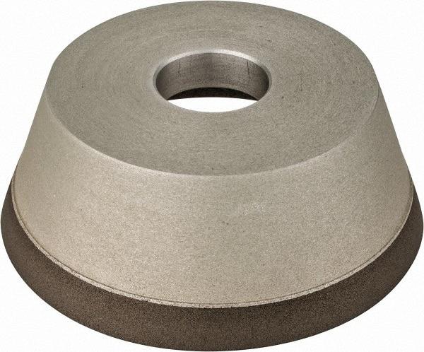 Made in USA - 5" Diam, 1-1/4" Hole Size, 1-3/4" Overall Thickness, 220 Grit, Type 11 Tool & Cutter Grinding Wheel - Very Fine Grade, Diamond - Caliber Tooling