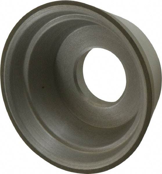 Made in USA - 3-3/4" Diam, 1-1/4" Hole Size, 1-1/2" Overall Thickness, 100 Grit, Type 11 Tool & Cutter Grinding Wheel - Fine Grade, Diamond - Caliber Tooling