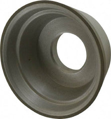 Made in USA - 3-3/4" Diam, 1-1/4" Hole Size, 1-1/2" Overall Thickness, 100 Grit, Type 11 Tool & Cutter Grinding Wheel - Fine Grade, Diamond - Caliber Tooling