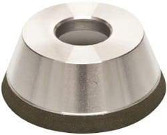 Made in USA - 3-3/4" Diam, 1-1/4" Hole Size, 1-1/2" Overall Thickness, 120 Grit, Type 11 Tool & Cutter Grinding Wheel - Fine Grade, CBN - Caliber Tooling