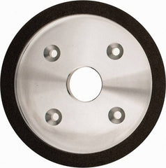 Made in USA - 6" Diam, 1-1/4" Hole Size, 3/4" Overall Thickness, 100 Grit, Type 6 Tool & Cutter Grinding Wheel - Fine Grade, Diamond - Caliber Tooling