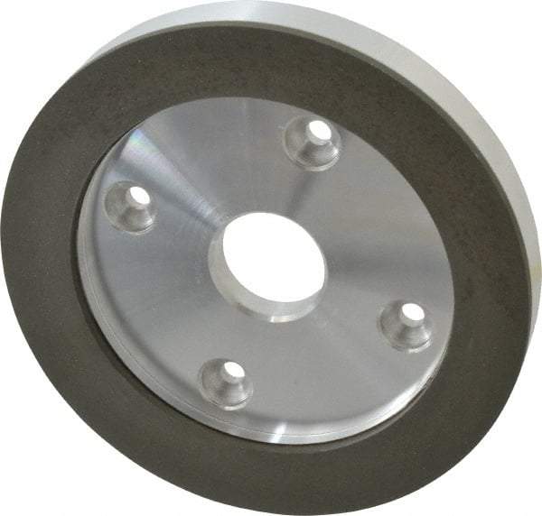 Made in USA - 6" Diam, 1-1/4" Hole Size, 3/4" Overall Thickness, 220 Grit, Type 6 Tool & Cutter Grinding Wheel - Very Fine Grade, Diamond - Caliber Tooling