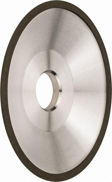 Made in USA - 6" Diam, 1-1/4" Hole Size, 1" Overall Thickness, 220 Grit, Type 12 Tool & Cutter Grinding Wheel - Very Fine Grade, Diamond - Caliber Tooling