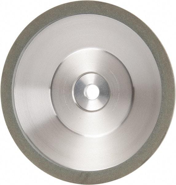 Made in USA - 6" Diam, 1-1/4" Hole Size, 1" Overall Thickness, 100 Grit, Type 12 Tool & Cutter Grinding Wheel - Fine Grade, Diamond - Caliber Tooling