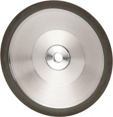 Made in USA - 6" Diam, 1-1/4" Hole Size, 1" Overall Thickness, 220 Grit, Type 12 Tool & Cutter Grinding Wheel - Very Fine Grade, Diamond - Caliber Tooling