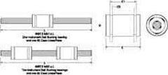 Thomson Industries - 3/16" ID, Two Linear Bearing Instrument Set - 3/8" Overall Height, 4" Overall Width, 3/8" OD - Caliber Tooling