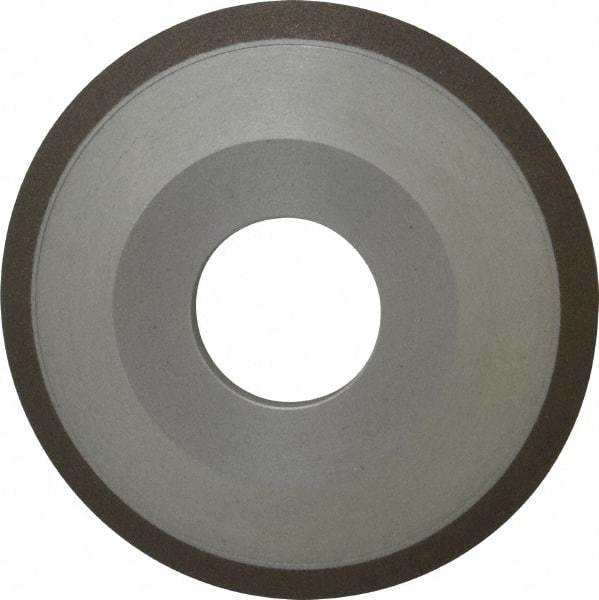 Made in USA - 4" Diam, 1-1/4" Hole Size, 1/2" Overall Thickness, 150 Grit, Type 12 Tool & Cutter Grinding Wheel - Very Fine Grade, Diamond - Caliber Tooling