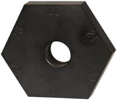 Mitee-Bite - 18 to 24mm Hex, 1/2-13 Stud Thread, Irregular Hex Clamp - 0.394" Hex Height, 4,000 Lb Holding Force, 1" Thread Length, 65 Ft/Lb Torque - Caliber Tooling