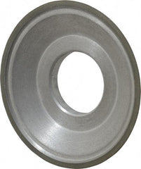 Made in USA - 3-1/2" Diam, 1-1/4" Hole Size, 3/4" Overall Thickness, 100 Grit, Type 15 Tool & Cutter Grinding Wheel - Fine Grade, Diamond - Caliber Tooling