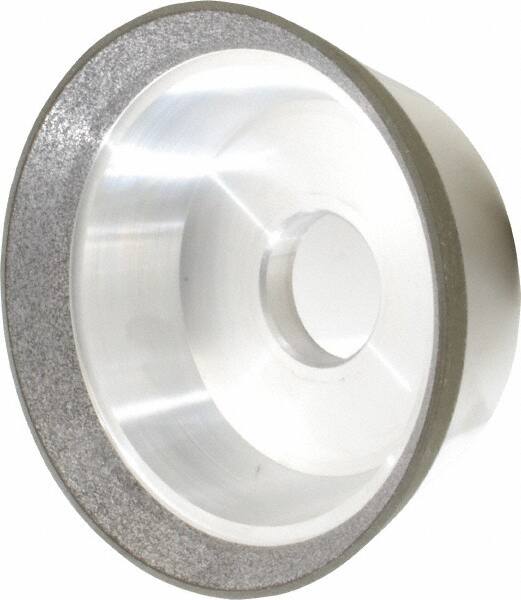 Made in USA - 5" Diam, 1-1/4" Hole Size, 1-3/4" Overall Thickness, 120 Grit, Type 11 Tool & Cutter Grinding Wheel - Fine Grade, CBN - Caliber Tooling