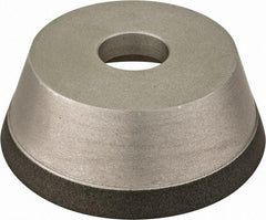 Made in USA - 5" Diam, 1-1/4" Hole Size, 1-3/4" Overall Thickness, 150 Grit, Type 11 Tool & Cutter Grinding Wheel - Very Fine Grade, CBN - Caliber Tooling