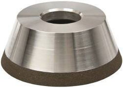 Made in USA - 3-3/4" Diam, 1-1/4" Hole Size, 1-1/2" Overall Thickness, 120 Grit, Type 11 Tool & Cutter Grinding Wheel - Fine Grade, CBN - Caliber Tooling