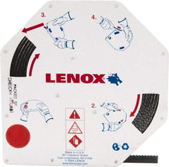 Lenox - 1/2" x 100' x 0.025" Carbon Steel Band Saw Blade Coil Stock - 6 TPI, Toothed Edge, Hook Form, Raker Set, Flexible Back, Constant Pitch, Contour Cutting - Caliber Tooling