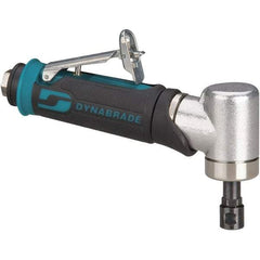 Dynabrade - 1/4" Collet, Angle Handle, Air Angle Die Grinder - 30,000 RPM, Rear Exhaust, 26 CFM, 0.4 hp, 90 psi, 1/4 NPT Inlet - Caliber Tooling