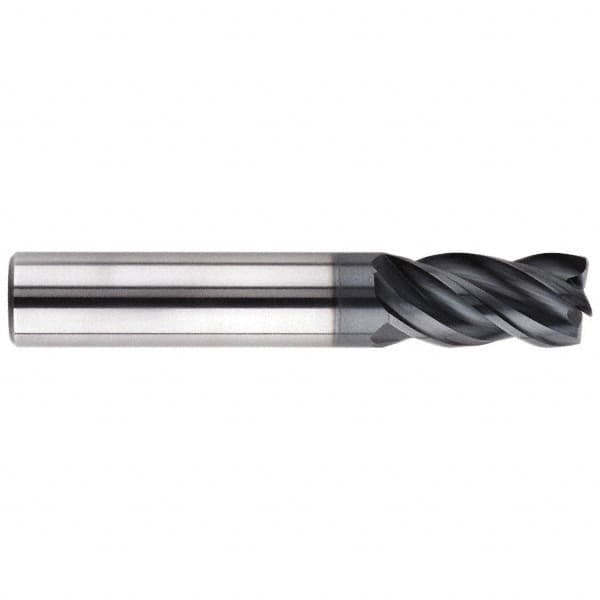 SGS - 20mm, 4 Flute, Single End, Solid Carbide, 5mm Corner Radius End Mill - 104mm OAL, Right Hand Flute, 38mm LOC, Right Hand Cut - Caliber Tooling