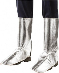 Steiner - Men's 9 Aluminized Spats - 15" High, Plain Toe, Aluminized Kevlar Upper, Silver - Caliber Tooling