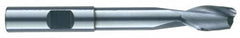 RobbJack - 1", 2" LOC, 1" Shank Diam, 6" OAL, 2 Flute, Solid Carbide Square End Mill - Single End, Uncoated, Spiral Flute, 30° Helix, Centercutting, Right Hand Cut, Right Hand Flute, Series EX-206 - Caliber Tooling