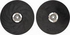 Made in USA - 9" Diam Disc Backing Ribbed Backing Pad - Soft Density, 6,600 RPM - Caliber Tooling