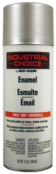 Rust-Oleum - Dull Aluminum, Enamel Spray Paint - 8 to 12 Sq Ft per Can, 12 oz Container - Caliber Tooling