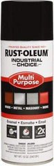 Rust-Oleum - Black, Gloss, Enamel Spray Paint - 8 to 12 Sq Ft per Can, 16 oz Container, Use on Drums, Equipment & Color Coding, Furniture, Ladders, Lockers, Motors, Stenciling, Tools - Caliber Tooling