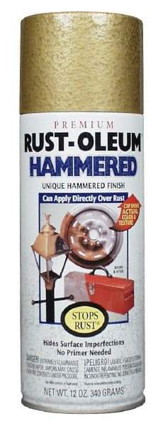 Rust-Oleum - Black, Hammered, Enamel Spray Paint - 20 Sq Ft per Can, 12 oz Container - Caliber Tooling