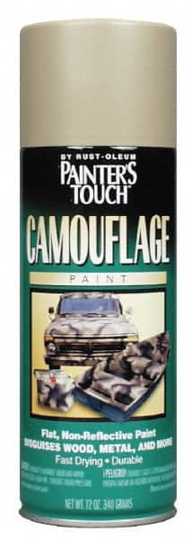 Rust-Oleum - Earth Brown, Flat, Camouflage Spray Paint - 8 to 10 Sq Ft per Can, 16 oz Container, Use on Camouflage Paint - Caliber Tooling