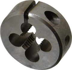 Made in USA - 5/16-24 UNF Thread, 1" Outside Diam High Speed Steel Round Die - 3/8" Thick, Right Hand Thread, Adjustable - Exact Industrial Supply