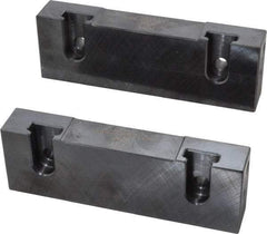 Snap Jaws - 6" Wide x 2" High x 1" Thick, Flat/No Step Vise Jaw - Soft, Steel, Fixed Jaw, Compatible with 6" Vises - Caliber Tooling