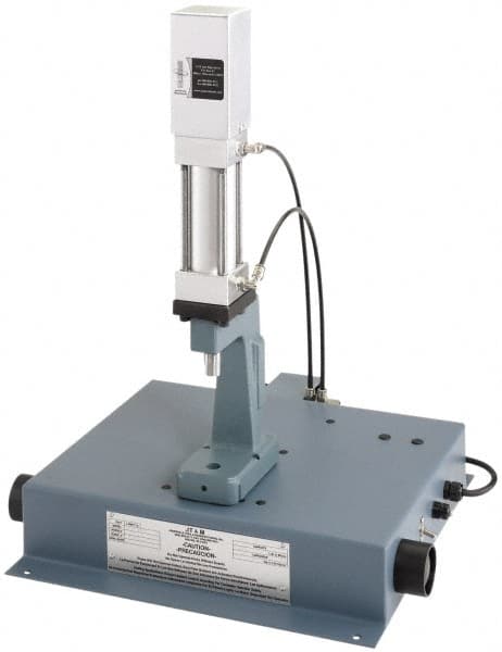 JT&M - 3/4" Ram, 2-1/16" Throat Depth, 660 Lb Pneumatic Arbor Press - 5" Max Work Height x 16" Max Work Width, 18.38" Base Width x 16.12" Base Depth - Caliber Tooling