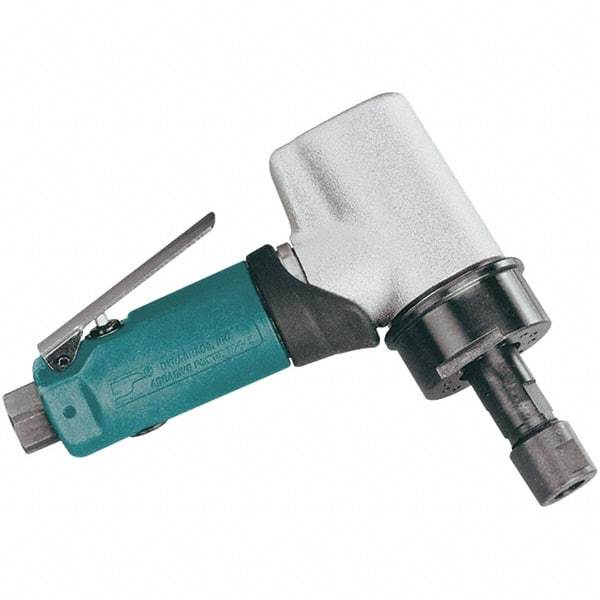 Dynabrade - 1/4" Collet, Angle Handle, Air Angle Die Grinder - 20,000 RPM, Front Exhaust, 36 CFM, 0.7 hp, 90 psi, 1/4 NPT Inlet - Caliber Tooling