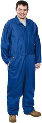 Stanco Safety Products - Size 2XL, Royal Blue, Zipper, Flame Resistant/Retardant Coverall - 50 to 52" Chest, Indura, 7 Pockets, Elastic Waistband, Full Action Back, 2-Way Concealed Zipper - Caliber Tooling