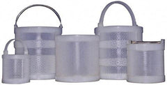 Made in USA - Round Polypropylene Dipping Basket - 1/8" Perforation, 12" Wide - Caliber Tooling