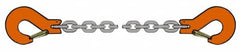 Pewag - 10' Long, 12,000 Lb Basket Capacity, 12,000 Lb Vertical Capacity, Alloy Steel Web Sling - SSS Chain Sling, 1/2" Diam Chain, Silver (Color), with 2 Sling Hooks - Caliber Tooling