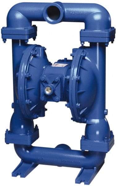 SandPIPER - 2" NPT, Metallic, Air Operated Diaphragm Pump - PTFE Diaphragm, Aluminum Housing - Caliber Tooling