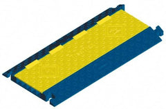 Hubbell Wiring Device-Kellems - 5 Channel, T-Shaped, Drop Over Cable Ramp - 25 Inch Long x 20 Inch Wide x 2.31 Inch High, Yellow and Blue - Caliber Tooling