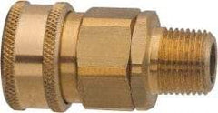 Parker - 1 Thread Brass Hydraulic Hose MPT Fitting - 1,750 psi - Caliber Tooling