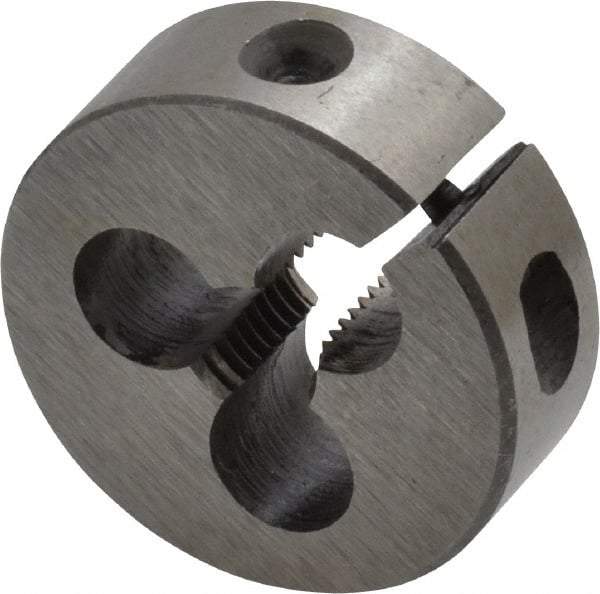 Interstate - 1/4-28 UNF Thread, 1" Outside Diam High Speed Steel Round Die - Right Hand Thread, Adjustable - Exact Industrial Supply