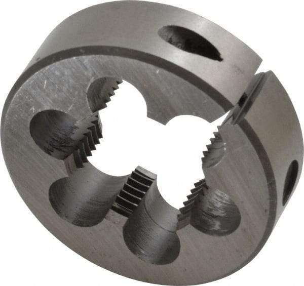 Interstate - 1-14 UNS Thread, 2" Outside Diam High Speed Steel Round Die - Right Hand Thread, Adjustable - Exact Industrial Supply