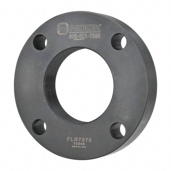 Nook Industries - 4.94" Flange OD x 0.9" Thickness Precision Acme Mounting Flange - For 2-4 Bars, 4 Mounting Holes, Steel - Caliber Tooling