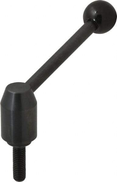 J.W. Winco - 1/2-13, Steel Threaded Stud Adjustable Clamping Handle - 4.88" OAL, 2.17" High - Caliber Tooling